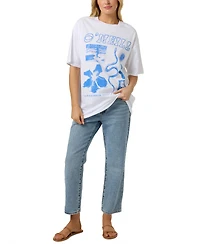 O'Neill Women's Tropic Meltdown Oversized Crewneck Cotton T-Shirt