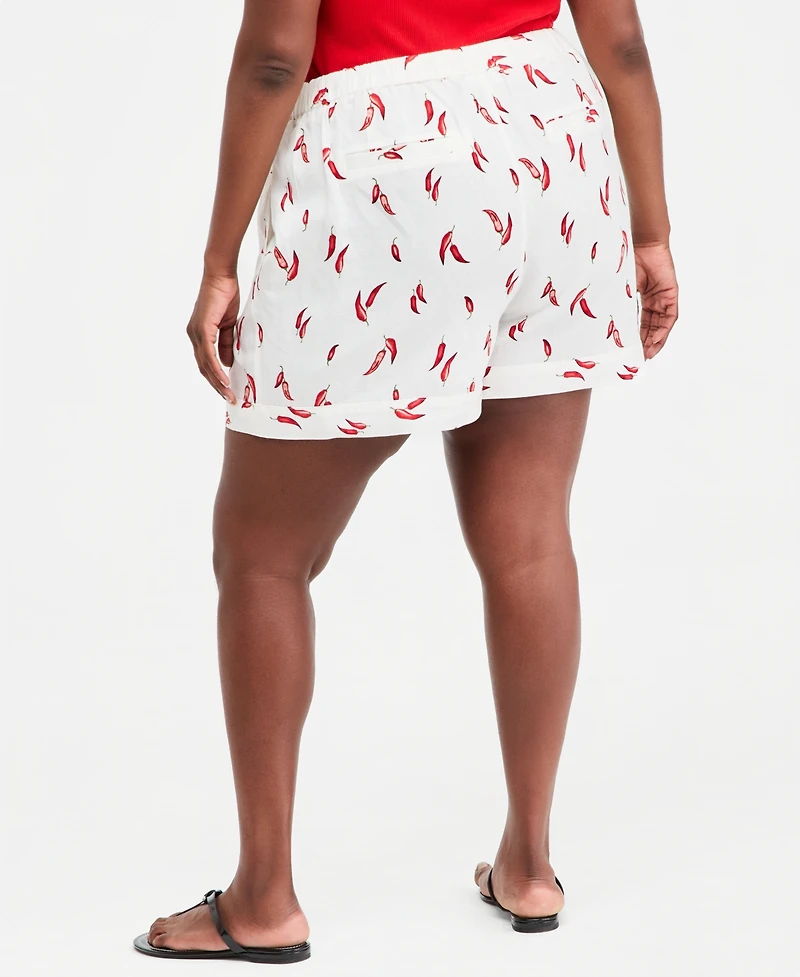 On 34th Trendy Plus Wide-Leg Shorts, Macy's Exclusive