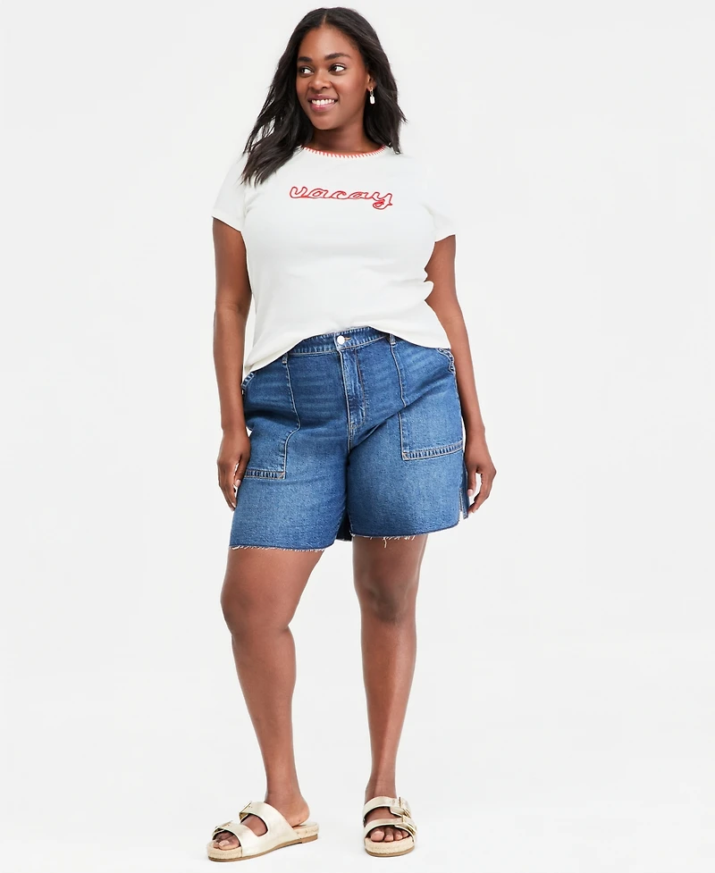 On 34th Trendy Plus Vacay Graphic T-Shirt, Macy's Exclusive