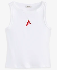 On 34th Women's Embroidered Chili Pepper Ribbed Tank, Macy's Exclusive