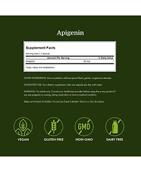 Swanson Apigenin Supplement, 50mg Capsules (90 Count), Helps Promote Sleep, Stress Relief and Overall Men's Health