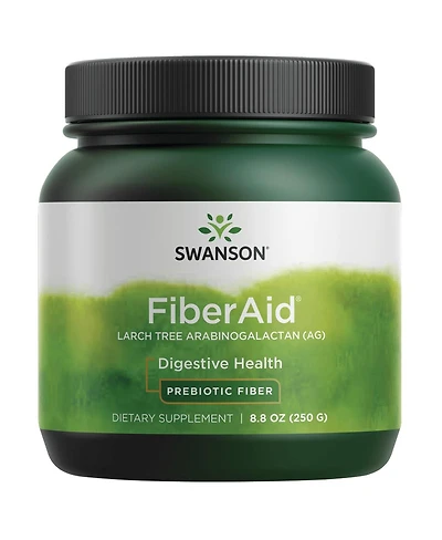Swanson FiberAid Larch Tree Arabinogalactan (Ag) Powder Fiber Drink Mix Promoting Digestive Health and Supports Gastrointestinal Health (8.8oz)