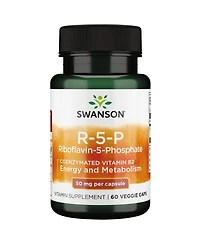 Swanson R5P (Riboflavin5Phosphate) Vitamin B2 Supplement Promoting Energy, Metabolism and Vision Health Natural Wellness Formula (60 Capsules)