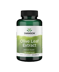 Swanson Olive Leaf Extract Capsules with 20% Oleuropein (120 Capsules, 500mg Each)