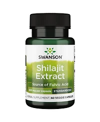 Swanson Shilajit Extract Herbal Supplement Promoting Cell Growth Support Natural Formula for Overall Wellness (400 Milligrams 60 Veg Capsules)
