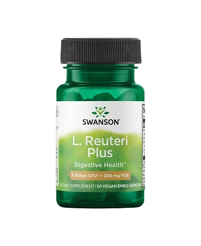 Swanson L. Reuteri Probiotic Plus With L. Rhamnosus, L. Acidophilus and Fos, Digestive and Gut Health, 7 Billion Cfu, 30 Veggie Capsules
