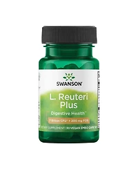 Swanson L. Reuteri Probiotic Plus With L. Rhamnosus, L. Acidophilus and Fos, Digestive and Gut Health, 7 Billion Cfu, 30 Veggie Capsules