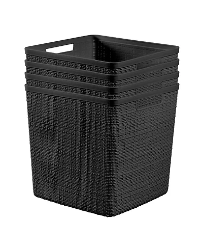 Gnuadz Jute Decorative Plastic Storage Baskets Bins Gift Basket