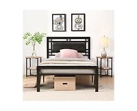 Lucky One metal bed Sturdy System Metal Bed Frame, Modern style and comfort to any bedroom