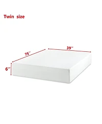 Lucky One 6 Tea Memory Foam Mattress in Box, Fiberglass Free, (Bed not included)