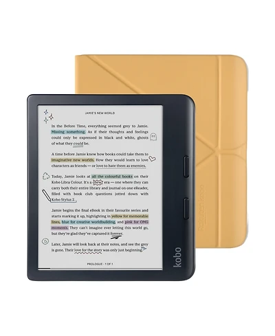 Kobo Libra Colour eReader with Butter SleepCover Case Bundle