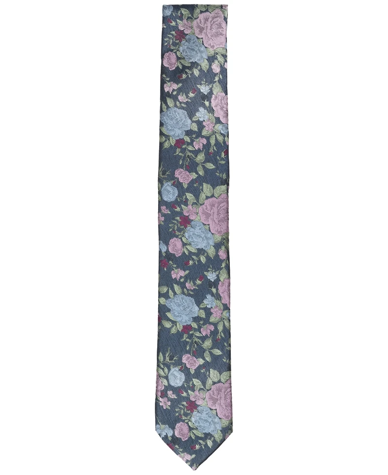 Bar Iii Men's Foster Floral Pattern Skinny Tie, Macy's Exclusive