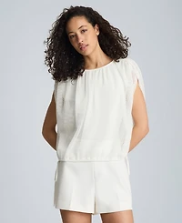 Kenneth Cole Women's Pull-On Crop Bubble Top