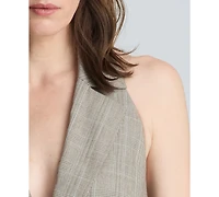 Kenneth Cole Women's Sleeveless Belted Notch Collar Vest