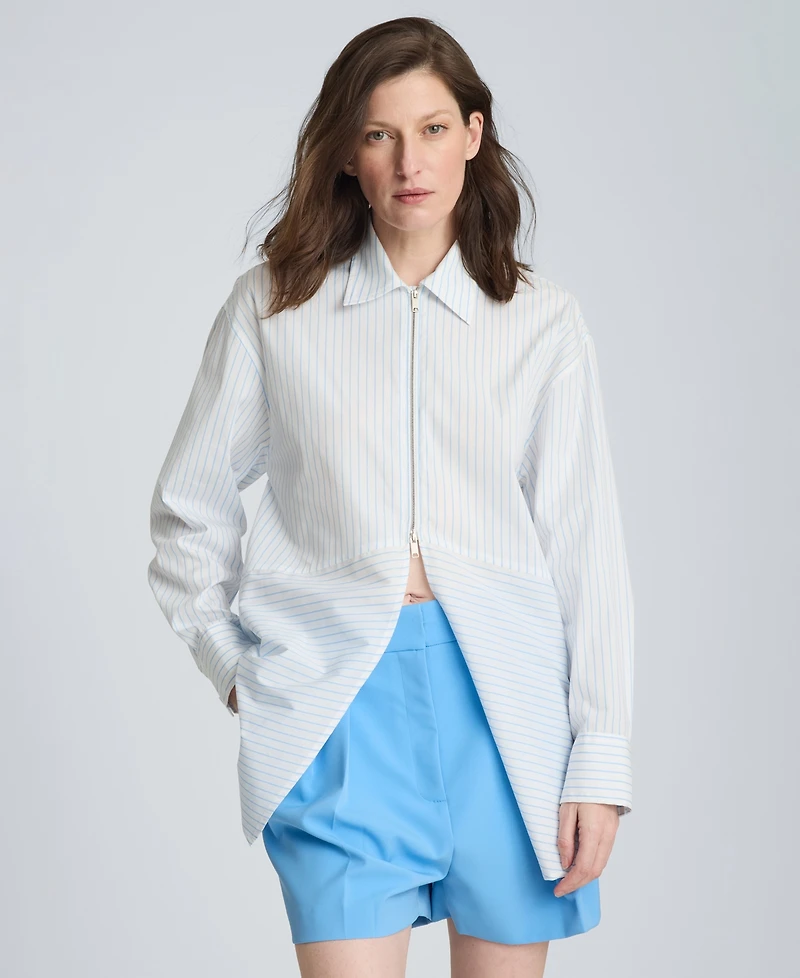 Kenneth Cole Women's Long-Sleeve Poplin Shirt