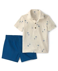 Cater's Baby Boys' Short-Sleeve Top and Shorts, 2-Piece Set