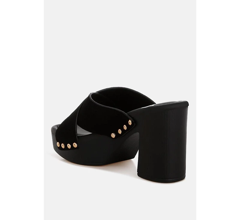 Rag & Co Women's Mearsk Genuine Suede Leather Clogs