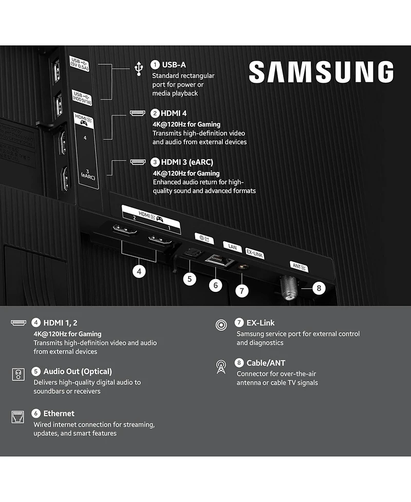 Samsung QN55S85HAEXZA 55" 4K Oled Smart Tv with Dolby Atmos (2026)