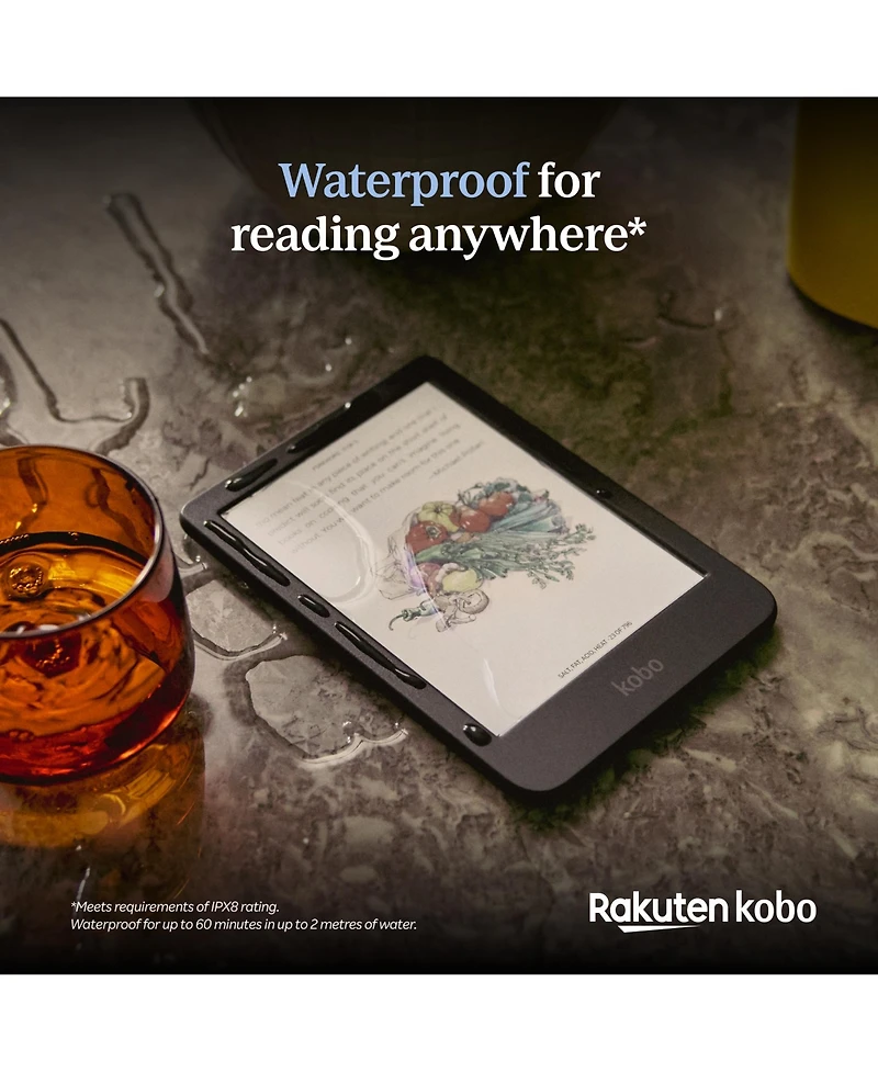 Kobo Clara Colour eReader with Cayenne Red SleepCover Case Bundle