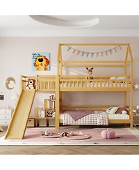Streamdale Furniture Bunk Bed with Slide and Storage Stairs