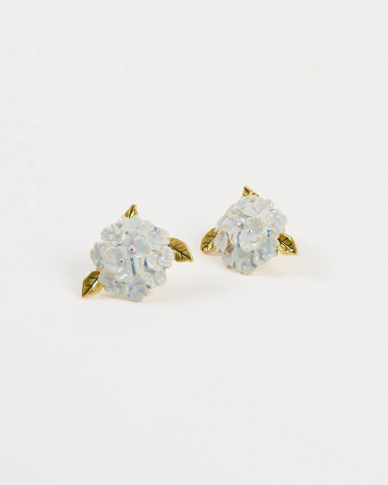 Fable England Enamel Hydrangea Earrings