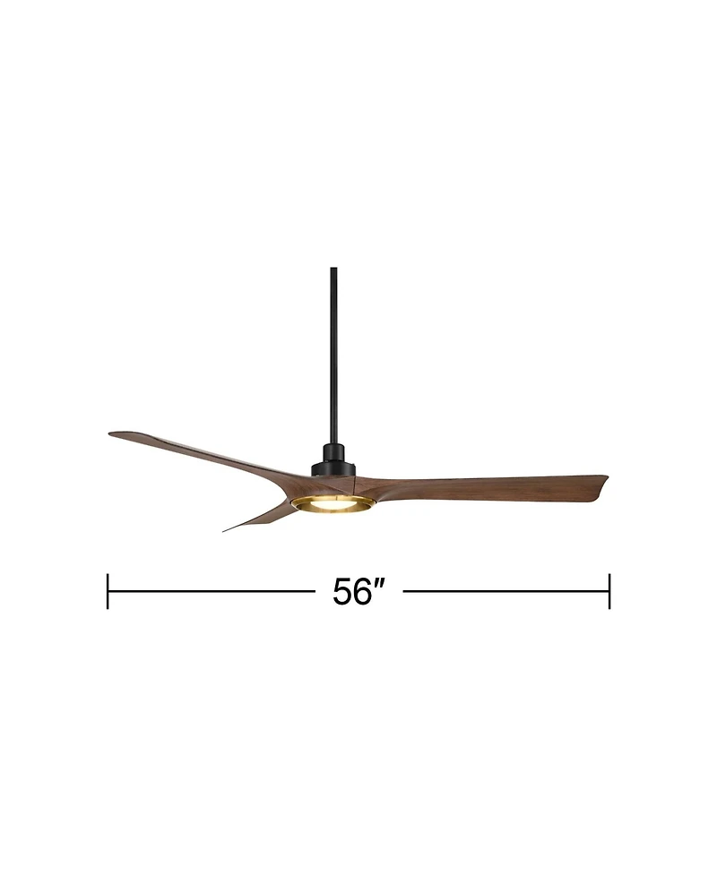 Casa Vieja 56" Ethos Indoor Outdoor Ceiling Fan 3 Blade Led Light Remote control