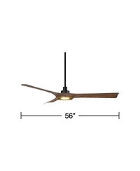 Casa Vieja 56" Ethos Indoor Outdoor Ceiling Fan 3 Blade Led Light Remote control
