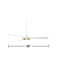 Casa Vieja 56" Ethos Modern Indoor Outdoor Ceiling Fan 3 Blade Led Light Remote Control
