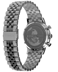 Timex Men's Quartz Chronograph Silver-Tone Stainless Steel Watch 40mm