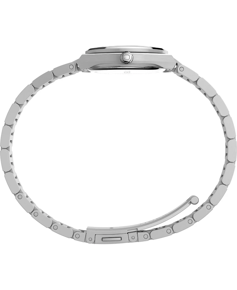 Timex Women's Quartz Analog Silver-Tone Stainless Steel Watch 24 mm
