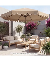 Slickblue Outdoor Patio Umbrella with Crank and Push Button Tilt Mechanism