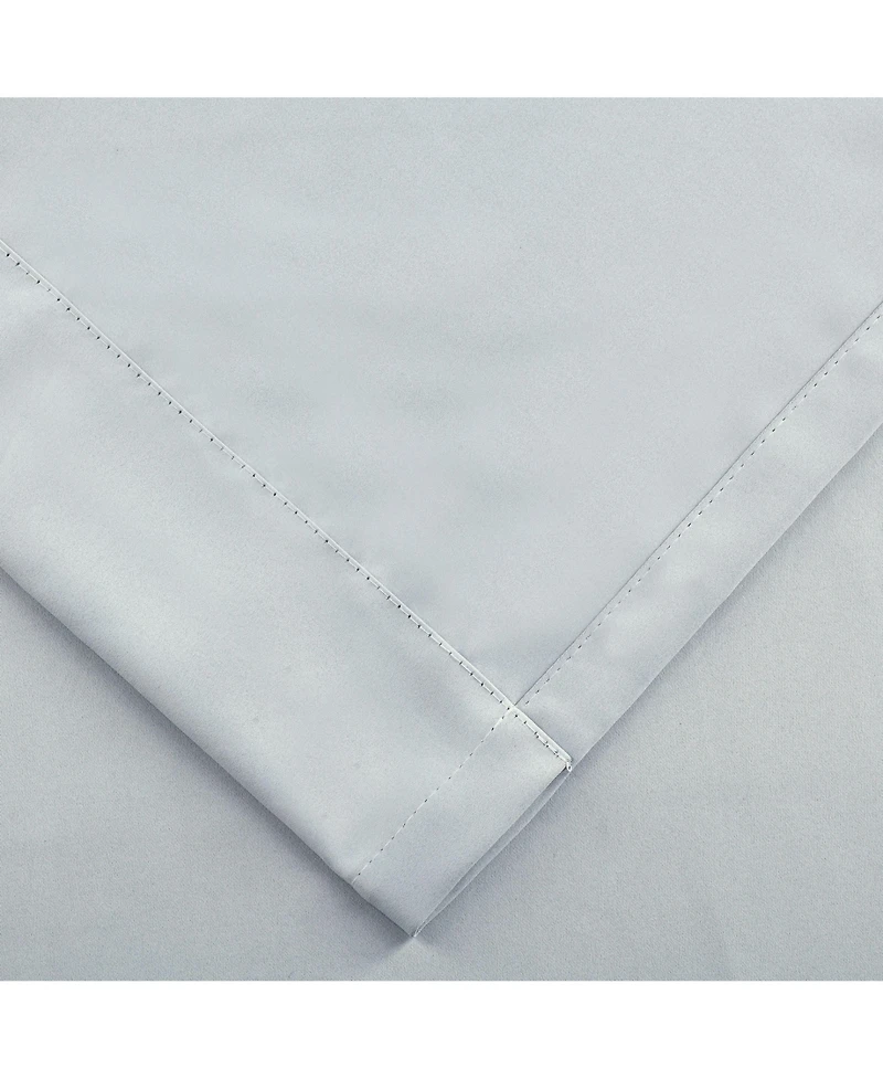 Kate Aurora 2 Piece Soft Cloud Grommet Top Blackout Curtain Panels