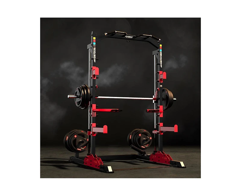 Harison Multifunction Squat Rack Power Cage, Adjustable All-in-One Home Gym Strength Training System Hrm-30814)