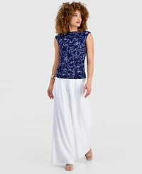 I.n.c. International Concepts Petite Sleeveless Printed Mesh Top, Macy's Exclusive