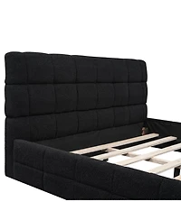 Lucky One Queen Size Upholstered Platform Bed