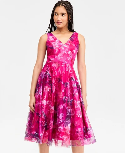 Eliza J Women's Sleeveless V-Neck Dress