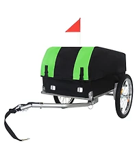 Rainsken Heavy-Duty Bike Cargo Trailer, Bicycle Storage Cart with Removable Cover, All-Terrain Wheels and Foldable Design, 88 lbs Capacity