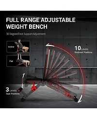 Harison Adjustable Weight Bench with Leg Extension and Preacher Pad, 800 lbs Capacity (Hrm-608G)