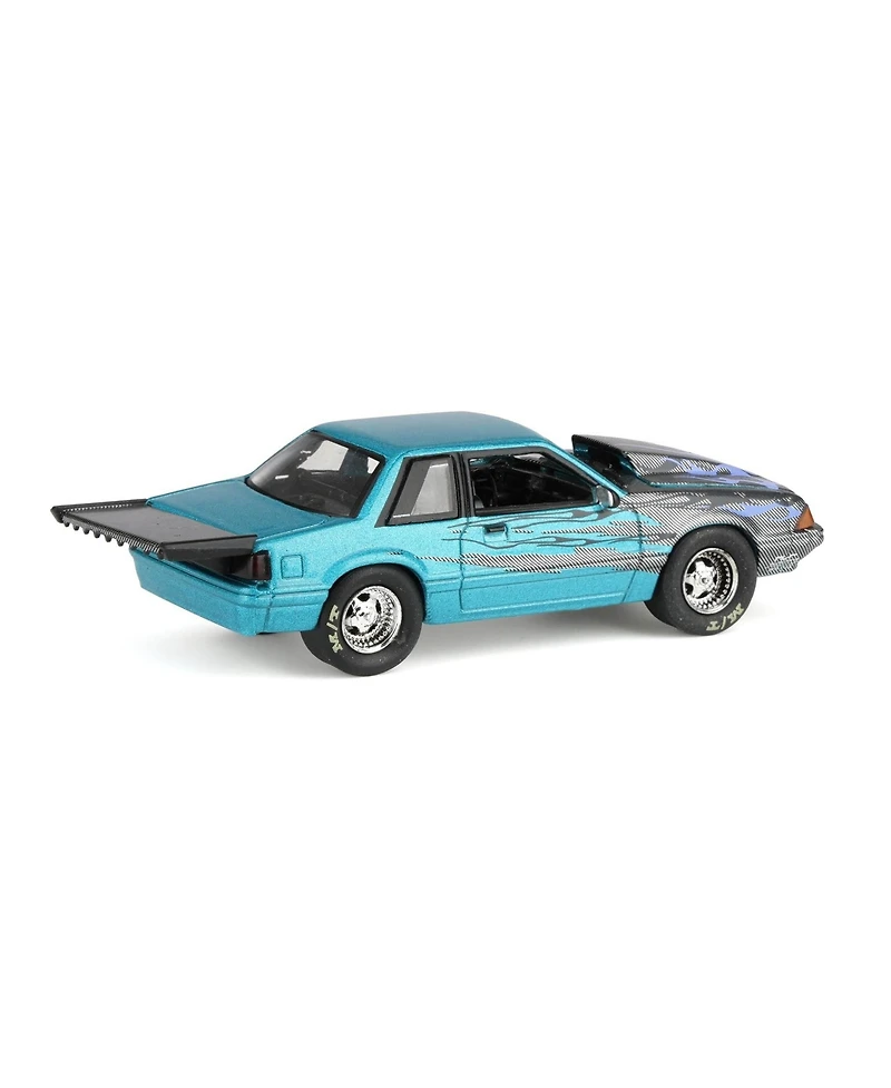 Greenlight 1/64 1990 Ford Mustang Fox Body Drag Car, Wraps Series