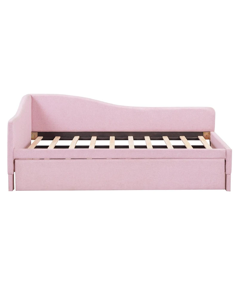 Streamdale Furniture Shaped Upholstered Daybed with Pop Up Trundle