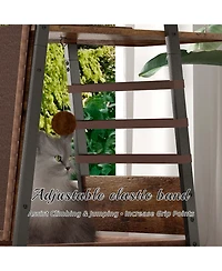 Aostirmotor Modern Cat Tree 58 Inch, Large Cat Tower for Maine Coon with Scratching Board, Large Perch, Hammock and Removable Pads