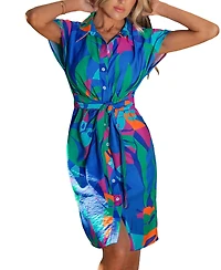 Cupshe Women's Reflection Abstract Mini Beach Dress