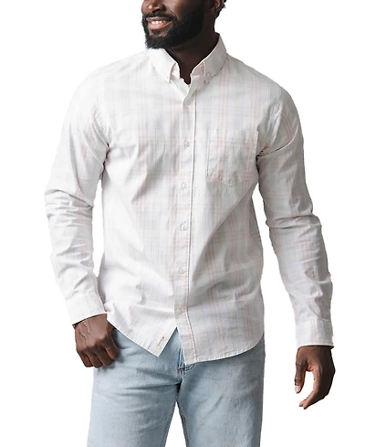 Hope & Henry Men's Organic Long Sleeve Stretch Poplin Button Down Shirt