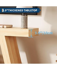 gaomon Farmhouse Console Table with Trapezium Design