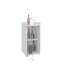 Flynama Minibar Cabinet with 2 Doors, Open Shelf and Compact Design