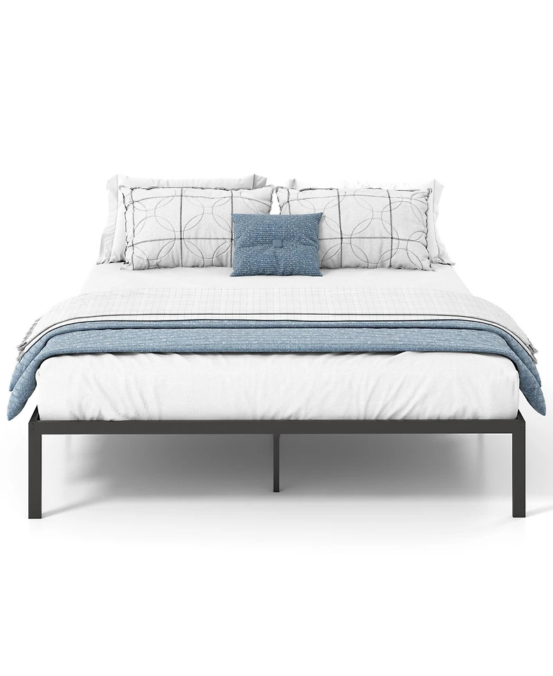 Sugift Queen Size Metal Bed Frame Heavy Duty Support Slats Mattress Foundation