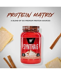 Bsn Syntha-6 Premium Protein Powder, Whey Protein, Micellar Casein, Milk Protein Isolate Blend, 5g Fat, Cinnamon Toaster Pastry, 28 Servings