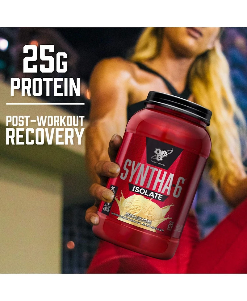 Bsn Syntha-6 Isolate Protein Powder, Whey Protein Isolate, Milk Protein Isolate, Flavor Vanilla Ice Cream, 48 servings