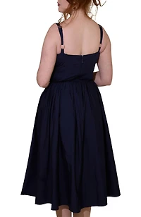 Taideux Women's Camille Fuller Bust Cotton Mini Corset Dress