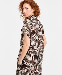 Jones New York Women's Printed Collared Neck Shirt